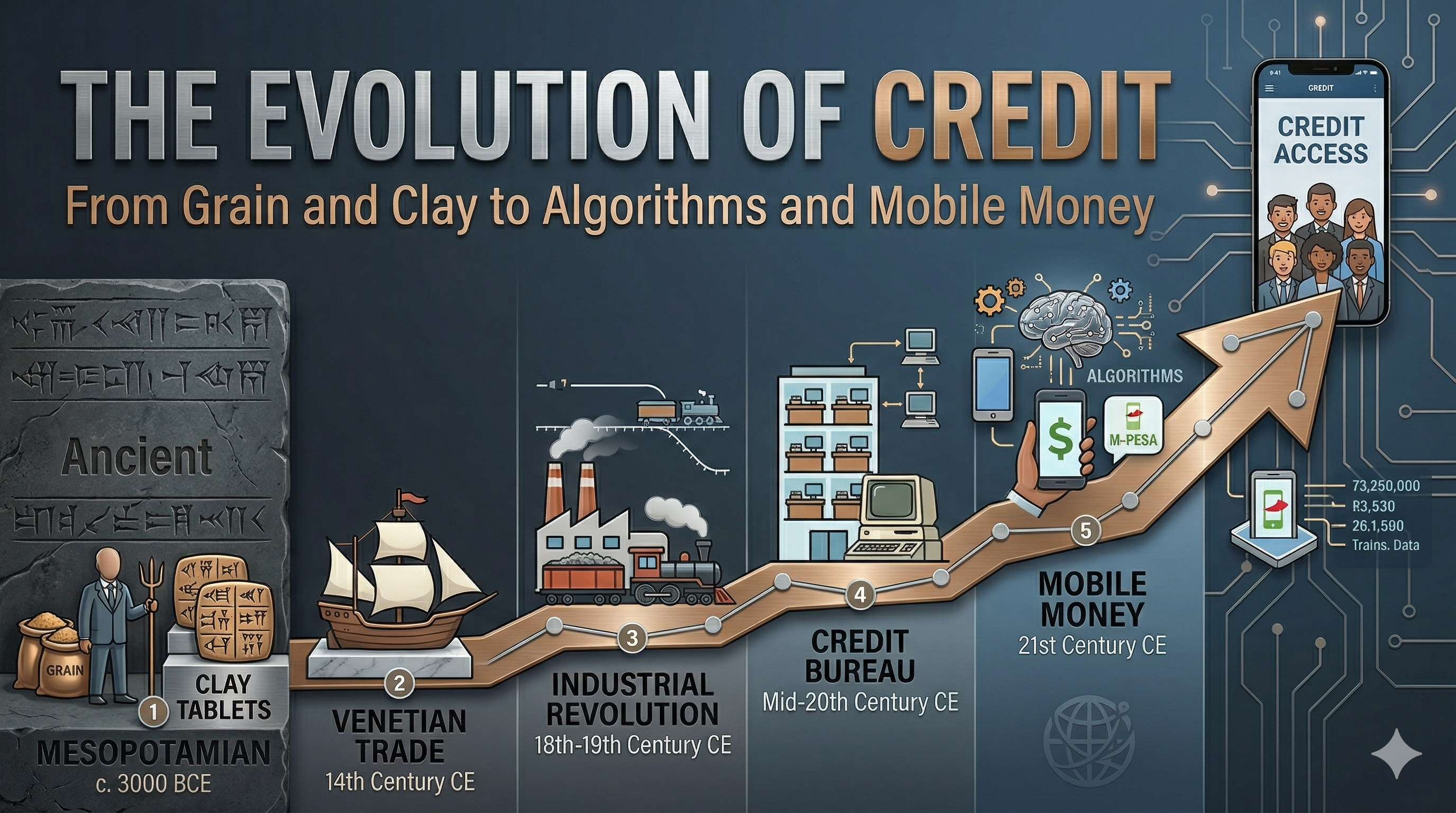 The Evolution of Credit: From Grain and Clay to Algorithms and Mobile Money